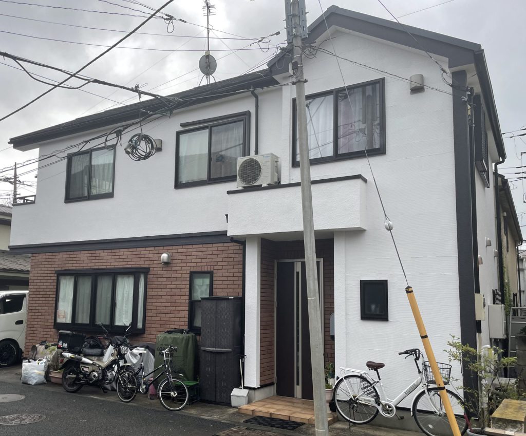 大田区W様邸屋根ｶﾊﾞｰ工法・外壁塗装工事